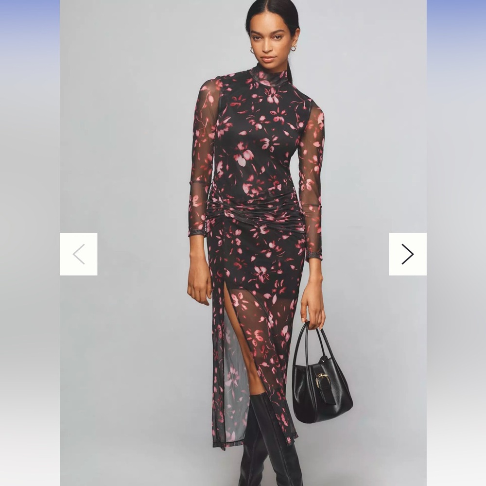 Hutch Ambrose Long-Sleeve Mock-Neck Midi Dress